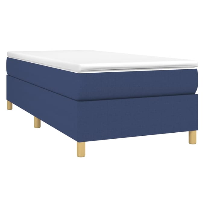 vidaXL - Boxspring - bed - 90x190 - cm - stof - blauw