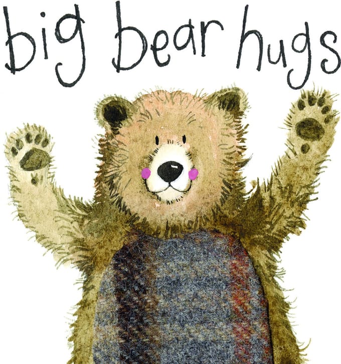 Alex Clark Onderzetters BEAR HUGS ~ LIEFDE