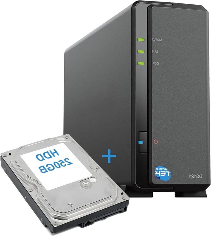 Netwerk Opslag - NAS apparaat - Bestanden Delen - Quad-core processor - 250GB opslag - Zwart