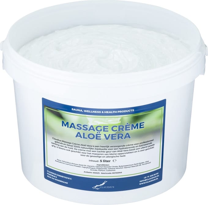 Claudius Massagecrème Aloë Vera 5 liter