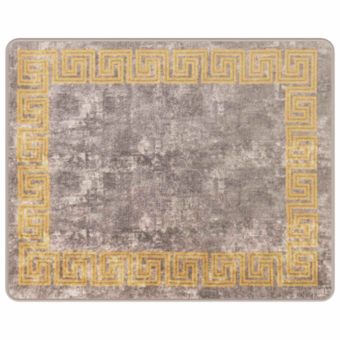 vidaXL - Tapijt - Runner - MARSA - Grijs - 80 - x - 100 - cm - Polyester - en - PVC