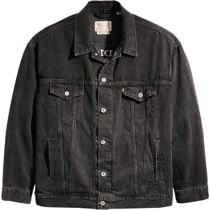 Levis Mens Liberation denim truckerjack (Zwart)