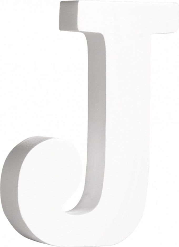 Houten letter J 11 cm