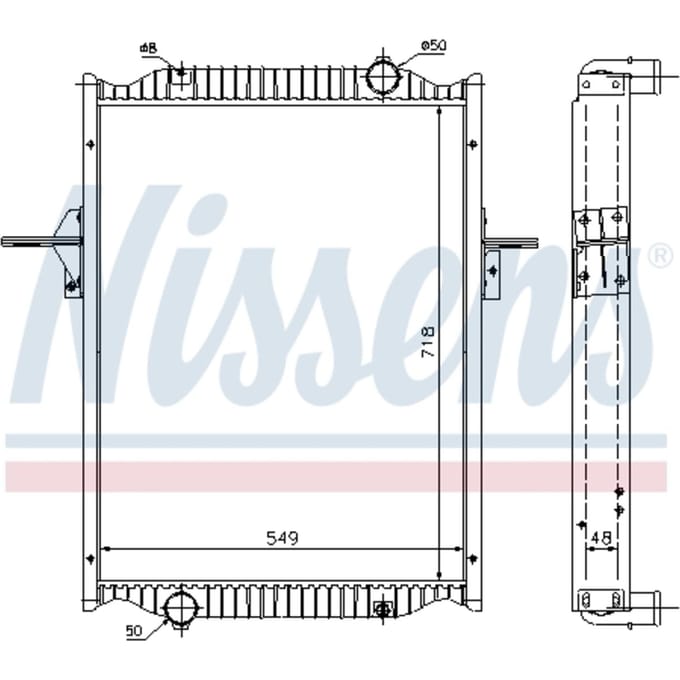 Radiator, motorkoeling NISSENS 63782A