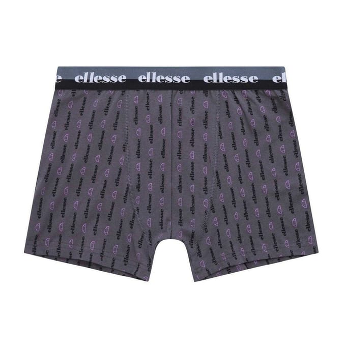 Ellesse Heren Muxel788 Boxershorts (Set van 3) (Grijs/Zwart/Paars)