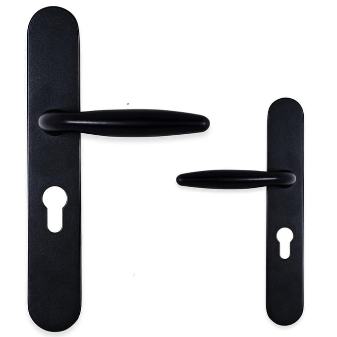 Sofia deurklink - profielcilinder 72mm - mat zwart - complete set