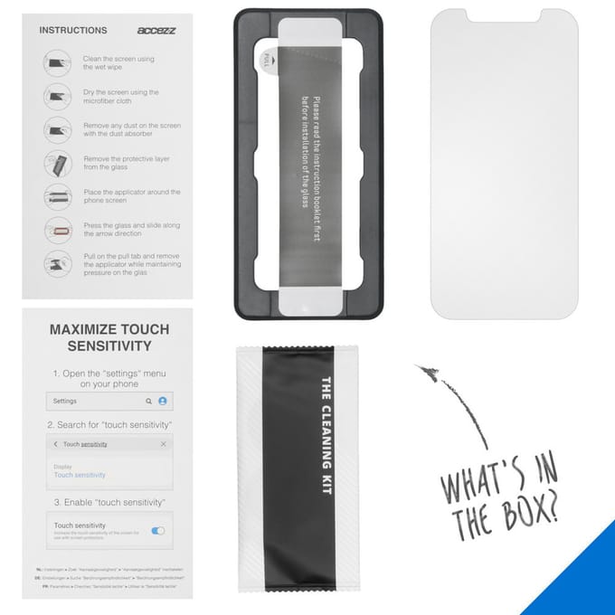 Accezz Glass Screenprotector + Applicator voor de Apple iPhone 12 Pro Max