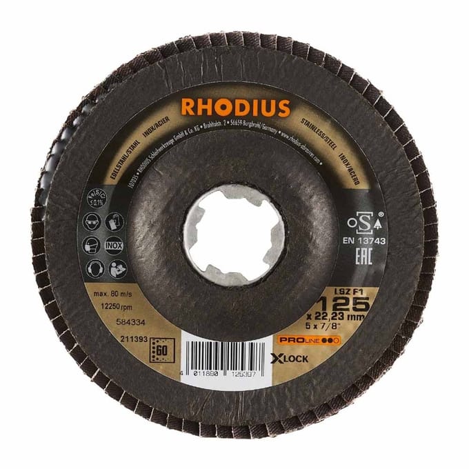 Rhodius - Lamellenschijf - Pro - 125 mm - K60 - X-Lock LSZ F1