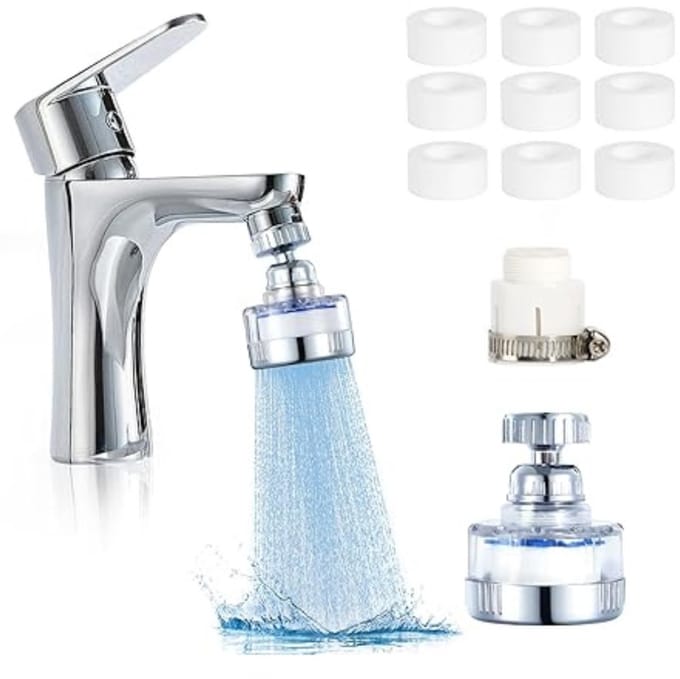 TIM® Waterfilter kraan - Waterfilter - Zilver - ‎21cm x 15cm x 6cm