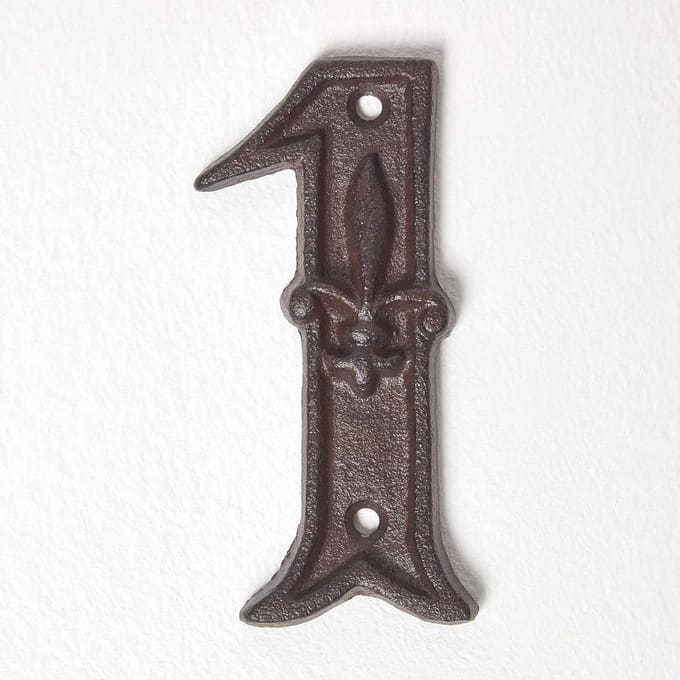 Homescapes Gietijzeren huisnummer 1