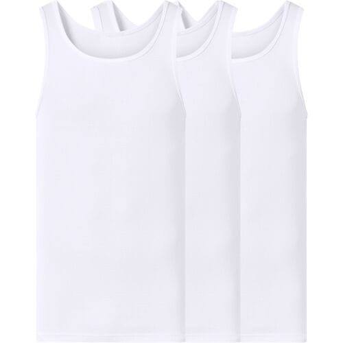 ESMARA MEN Heren fijnrib-hemden, 3 stuks (wit, S)