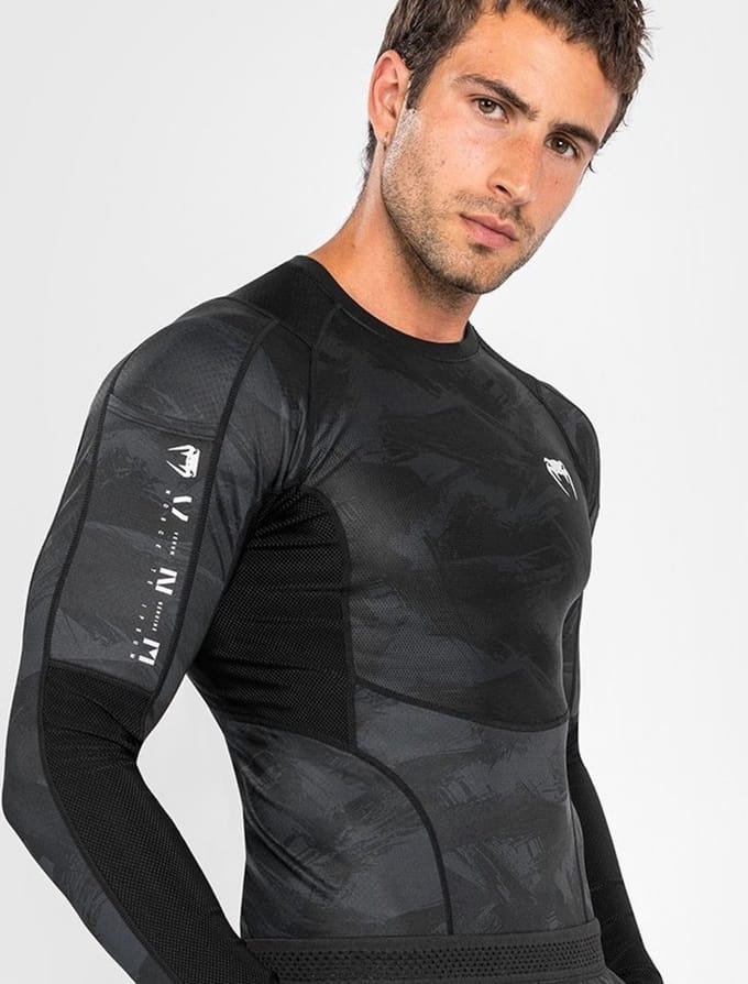 Venum Electron 3.0 Rash Guard Compressie Shirt L/S Zwart - XL