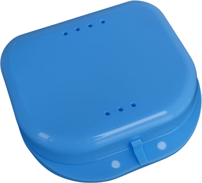 Beugelbakje Blauw - Gebitsbakje - Beugeldoosje Prothese Bakje - Beugelbakje