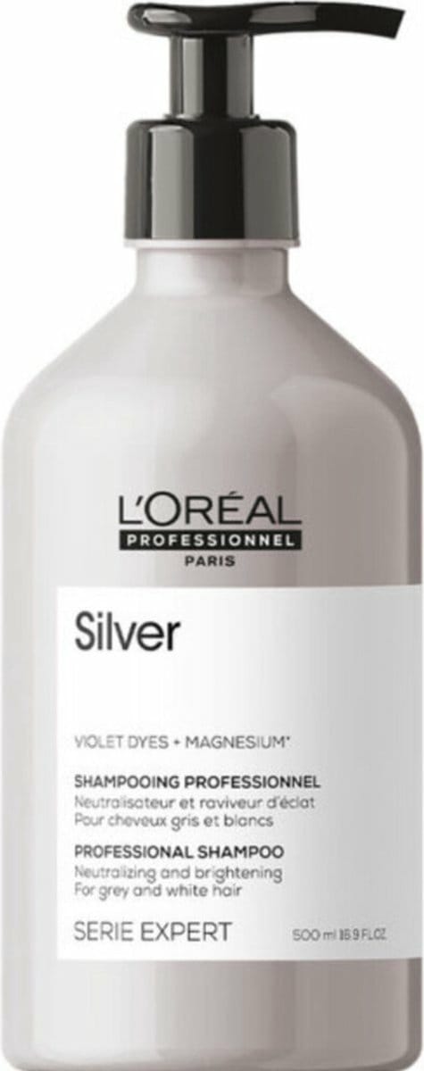 L’Oréal Professionnel Silver Shampoo – Zilvershampoo voor wit en grijs haar – Serie Expert – 500 ml