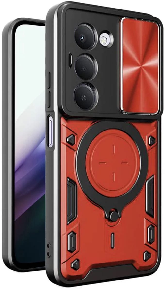 Hoesje geschikt voor Xiaomi Redmi 15 - Techsuit CamGuard Pro Back Cover - Rood