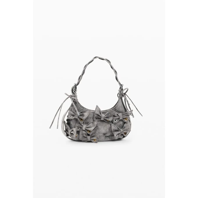 Desigual schoudertas Nickel Haiti Mini Shoulder Bag Dark Grey grijs