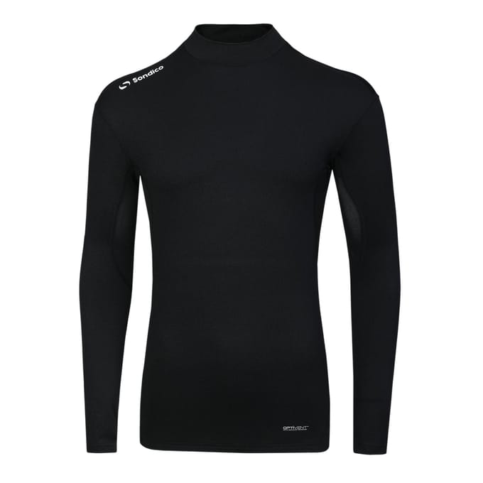 Sondico Heren-basislaagshirt met hoge kraag (Zwart)