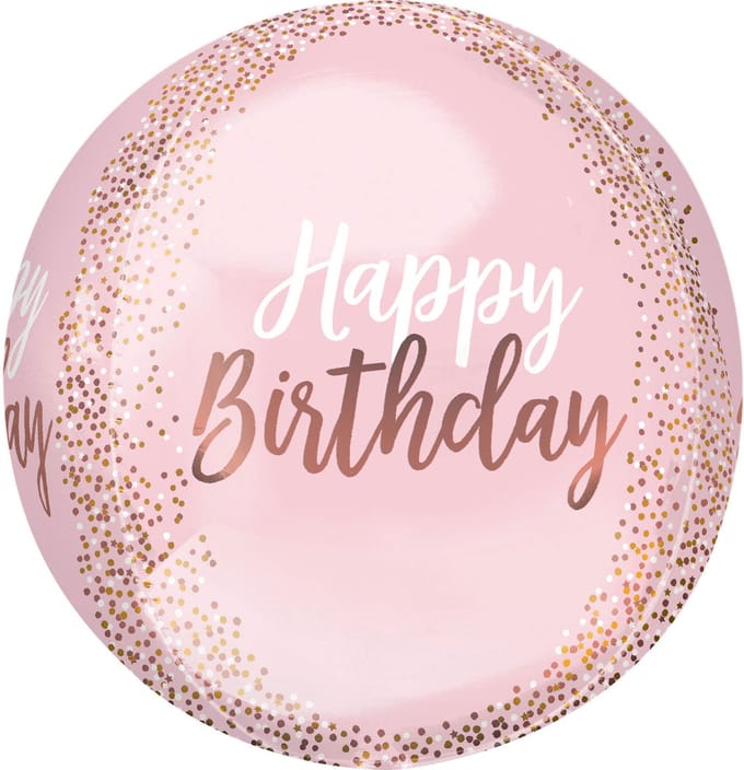 Amscan Ballon Blush Birthday 38 Cm Folie Roze/goud