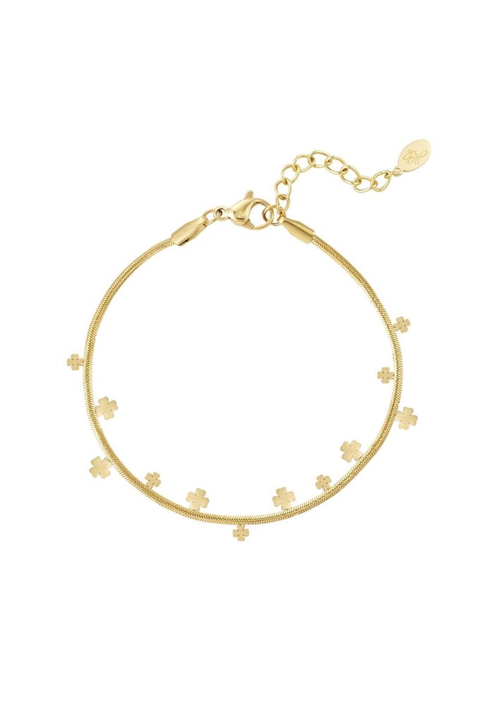 Klaver party armband Goud