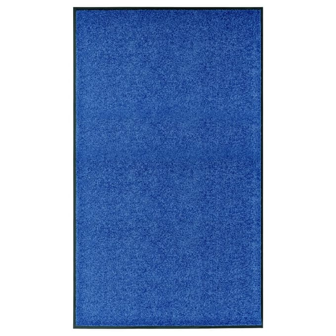 vidaXL - Deurmat - wasbaar - 90x150 - cm - blauw