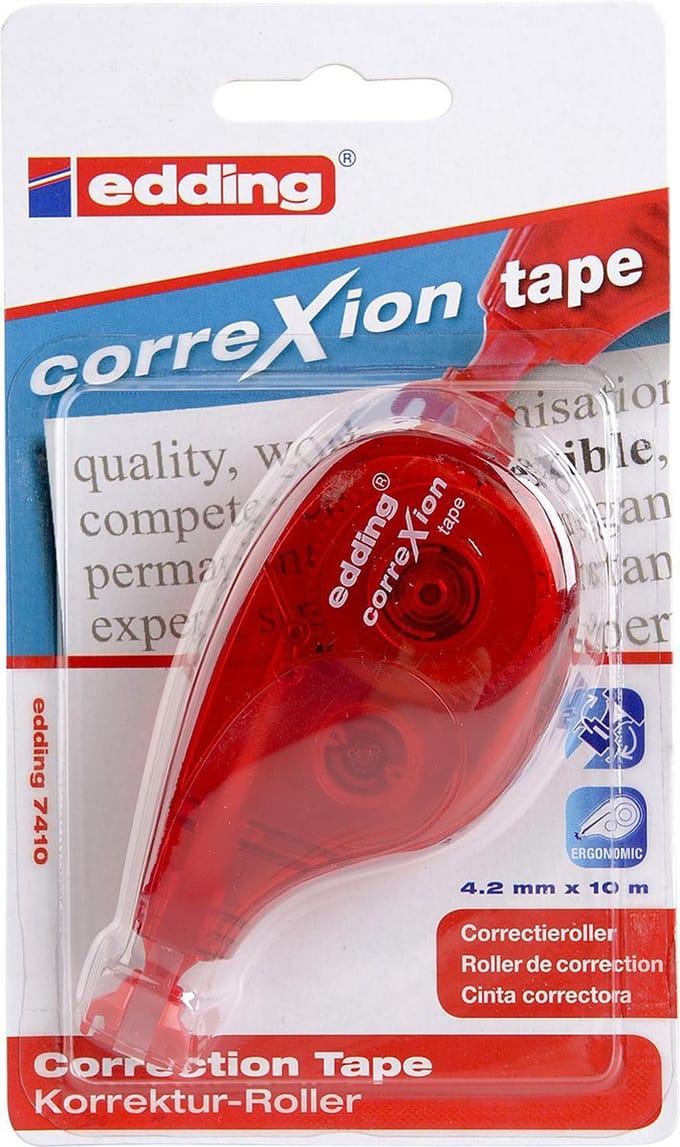 edding correctieroller - correction tape - 4,2 mm x 10 m - correctietape