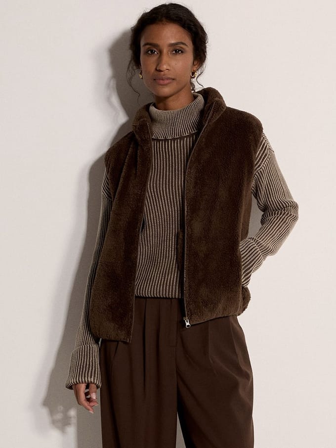 Fleece vest met ritssluiting