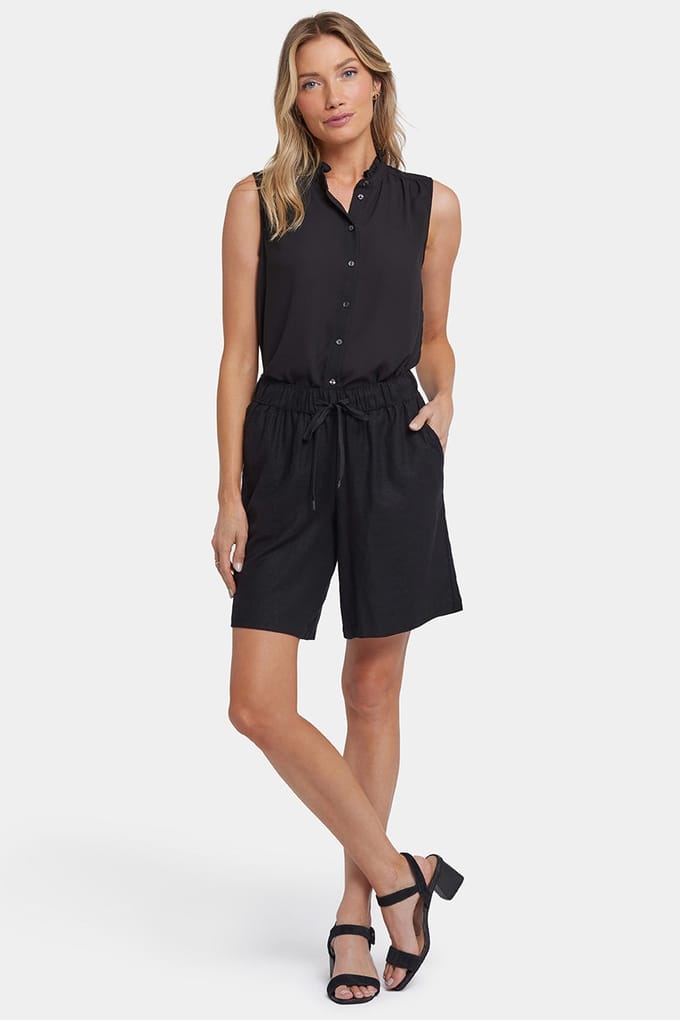 Luchtige Bermuda Shorts van Stretch Linnen