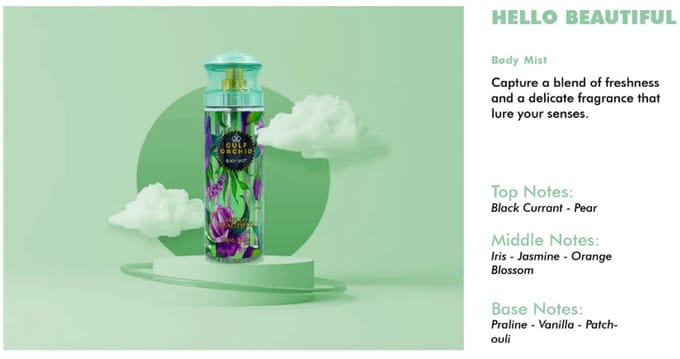 Gold Orchid Collectie bodymist - HELLO BEAUTIFUL