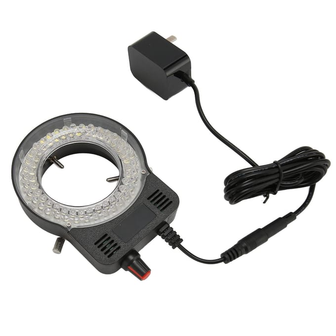 Microscoop Ringlamp 52 LED-kralen Verstelbaar Eenvoudige Montage Ringlamp voor Stereomicroscoop US Plug