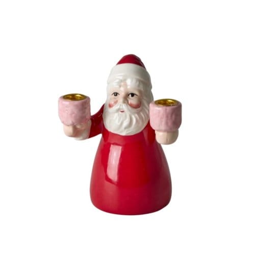 Rice by Rice Kandelaar Kerstman Klein - 12 cm - 2 kleine kaarsen