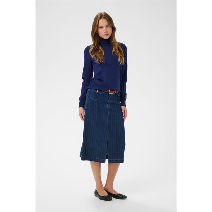 Saint Tropez J2046, MilaSZ Rollneck Pullover Dames Trui - Navy Peony