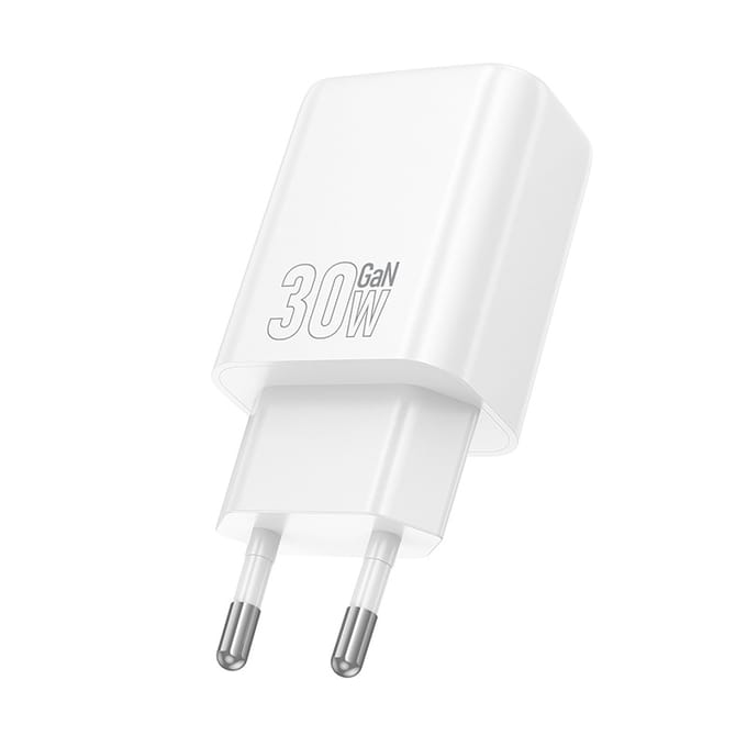 Hoco PD30W+QC3.0  dual port fastcharger USB-A USB-C - Wit