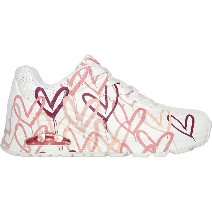 Hartjes-print sneakers voor dames Skechers Uno Spread The Love