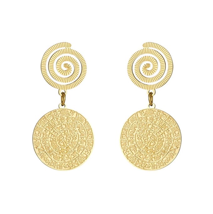 Yehwang Oorbellen Swirl goud