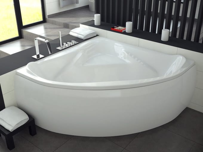 Badland EWA hoekbad 134 x 134 cm wit