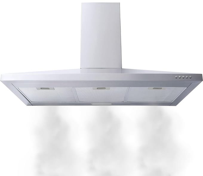ApexArte® Afzuigkap 90 cm Grijs - Onderbouw - Extra Stil