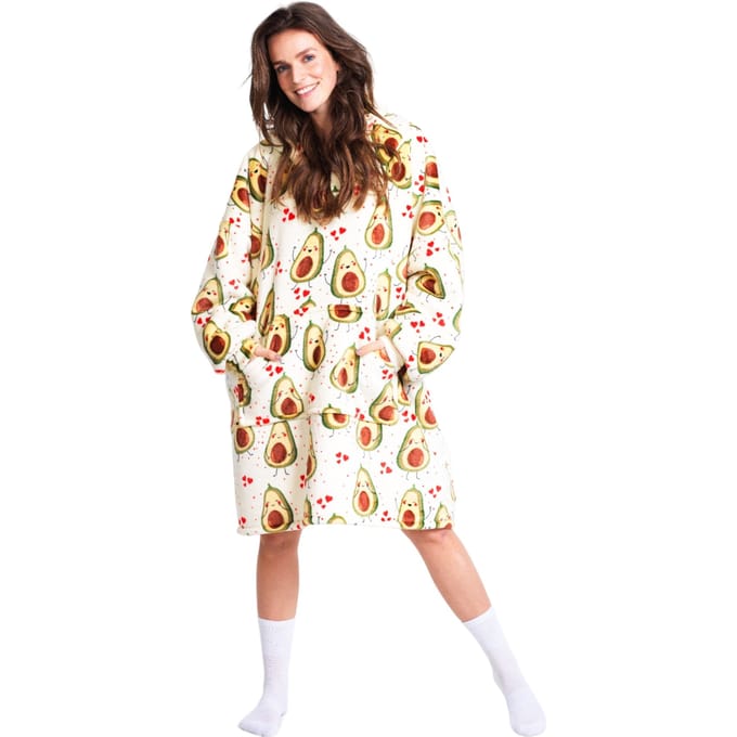 Noxxiez hoodie deken - avocado