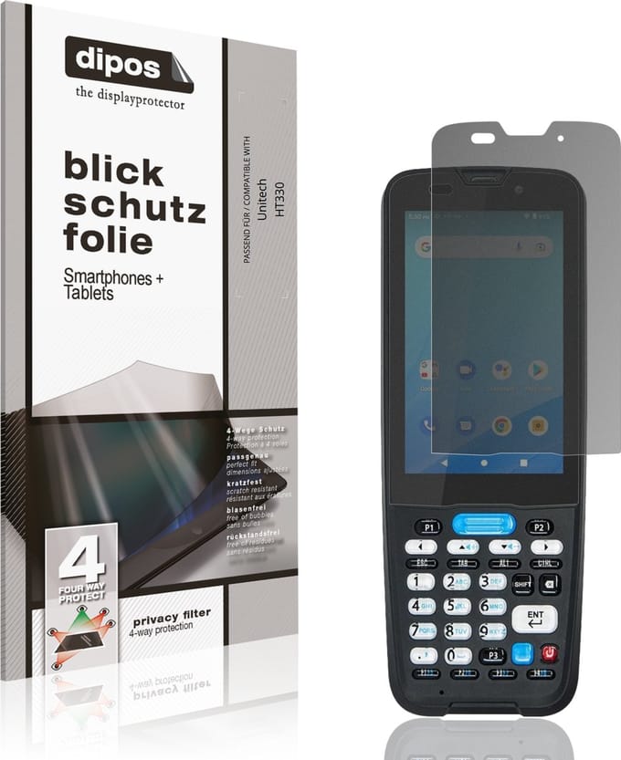 dipos – Matte Privacy Screenprotector geschikt voor Unitech HT330 | Anti-Spy Beschermfolie