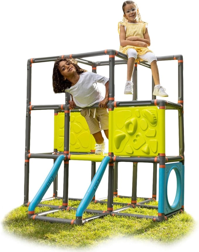 Klimstructuur Kinderen - Speelplaats - Buiten Spelen - Meerdere Combinaties - 80 x 60 x 51 cm - Grijs