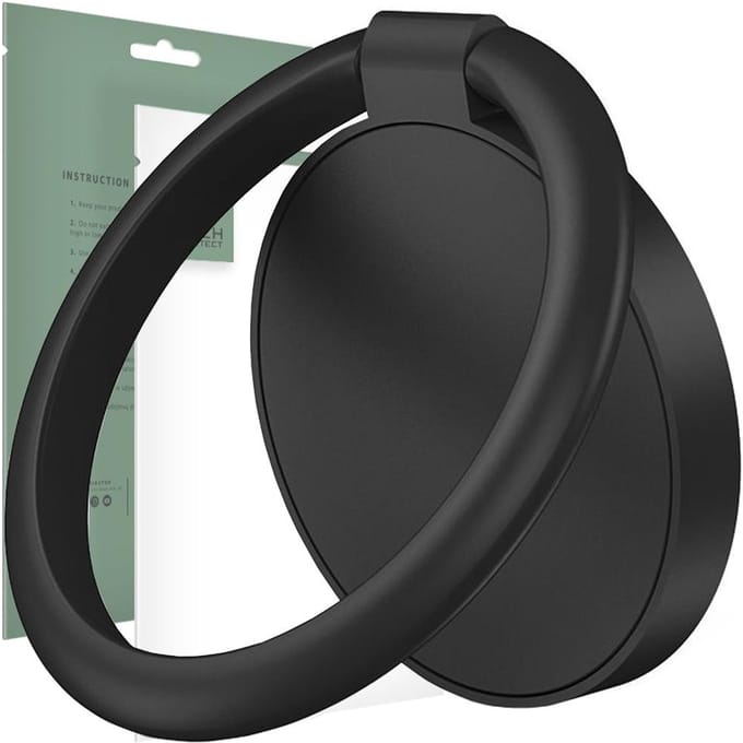 Tech-Protect Magnetic Phone Ring Holder / Ring with Stand Function - Black