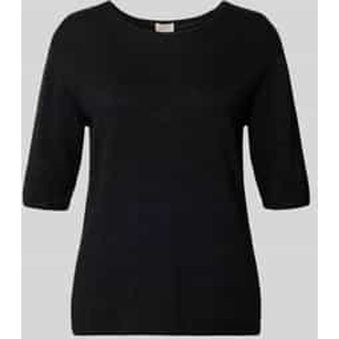 Gebreid shirt van wolmix met ronde hals