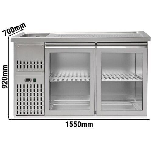 GGM Gastro Biertheke Premium PLUS - 1550x700mm - 2 Glastüren