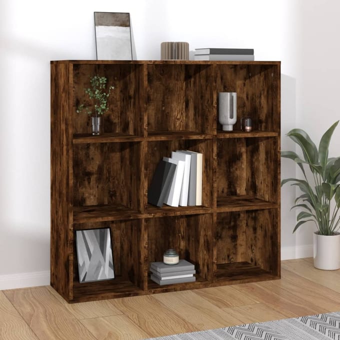 vidaXL - Boekenkast - 98x29x97,5 - cm - gerookt - eikenkleurig