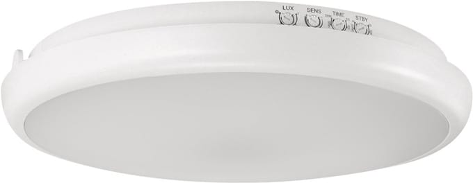 EDYTOR - LED Plafondlamp met Bewegingssensor - Microwave sensor - 360° Sensor - 15W - 4000K Daglicht wit - 2030 Lumen - Opbouw - Rond - Mat Wit - IP65 - IK10