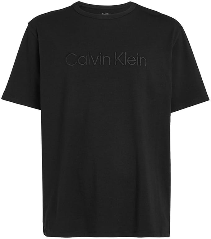Calvin Klein heren O-hals shirt embroidered logo zwart