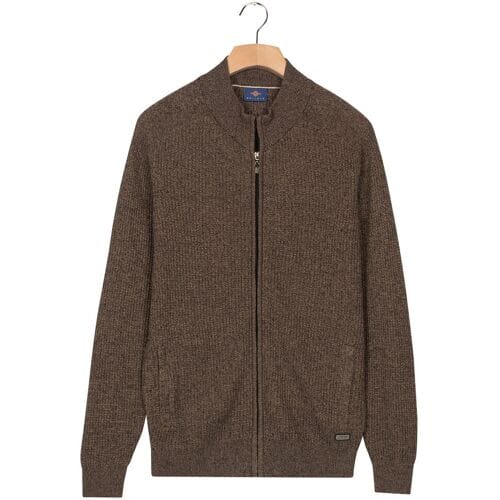 Baileys Vest Fullzip Allover Structure Taupe / male