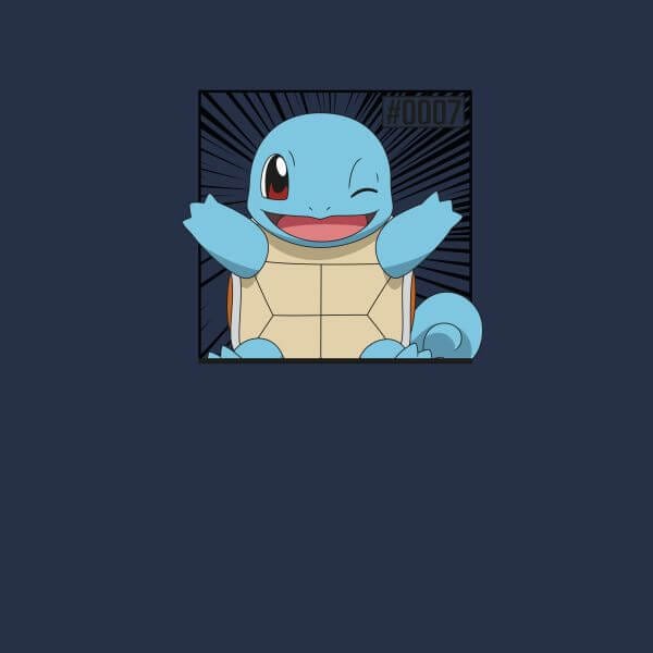 Pokémon Pokédex Squirtle #0007 Women's T-Shirt - Navy - M