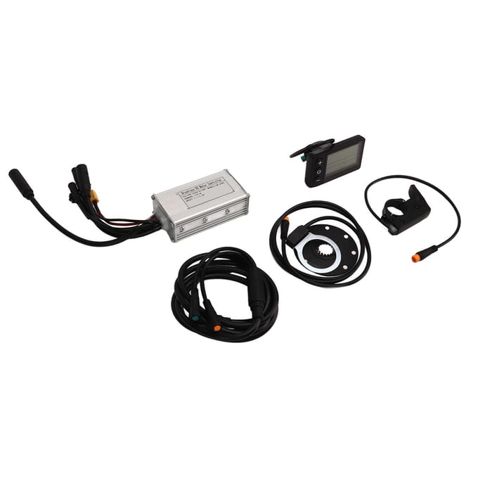 Kit de conversion pour vélo électrique DC24V 36V 48V avec contrôleur sans balais 17A 3 modes, panneau électrique S866 gray