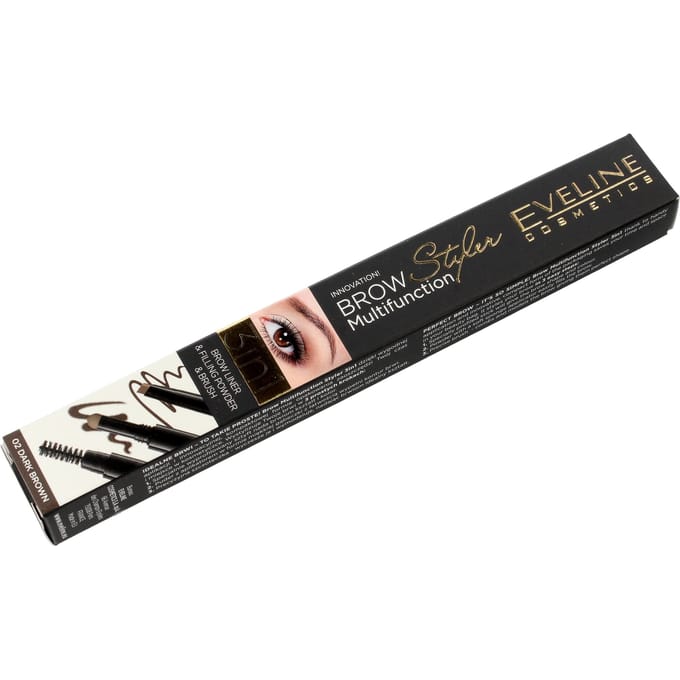 Eveline Cosmetics Brow Styler 3in1 Multifunction 02 Dark Brown