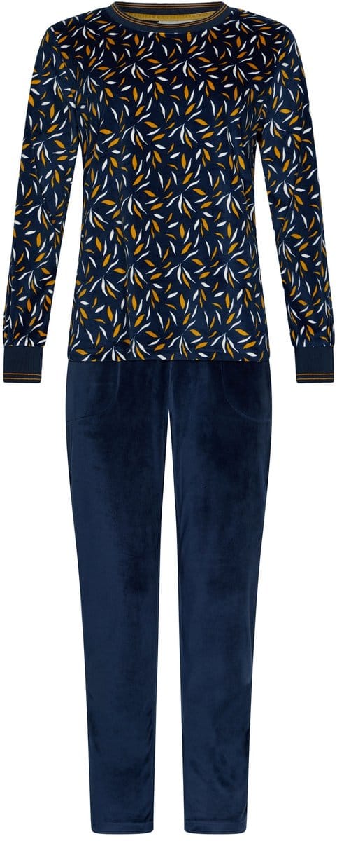 Pastunette - Moonlite - Pyjama/Huispak - Velours - Fleece - Donkerblauw - Maat 36